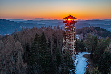 Wieża Malnik, wschód słońca  © Maciej G. Szling