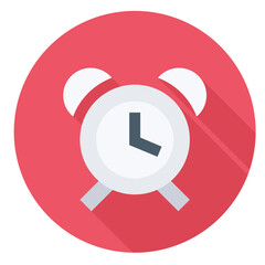 Vector illustration of an alarm clock icon for time and notifications.