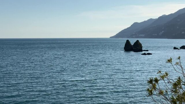 Vietri sul Mare, iconic Due Fratelli rocks in the sea