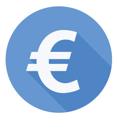 Vector illustration of a Euro sign icon for currency and finance.