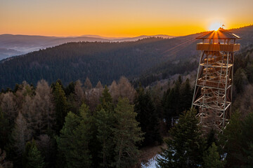 Wieża Malnik, wschód słońca  © Maciej G. Szling