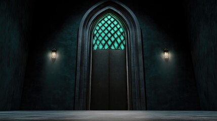 Fototapeta premium Dark gothic arched doorway