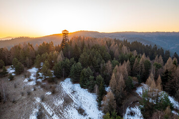 Wieża Malnik, wschód słońca  © Maciej G. Szling
