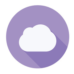 Weather little cloudy day icon, mild clouds, daytime, soft weather symbol.