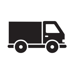 Fototapeta premium Delivery Truck with Trailer Icon Vector Illustration