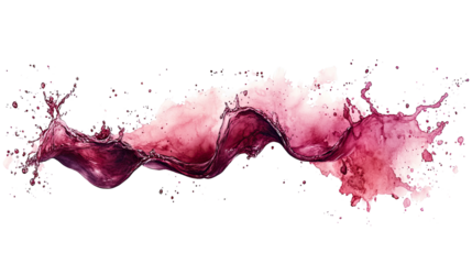 Fresh red liquid splashing with paint-like motion