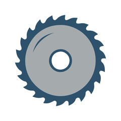 Silhouettes of different circular saw blades, vector 