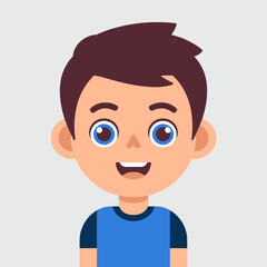Abstract Boy Avatar Character. In fiction, a character is a person or other being in a narrative vector illustration