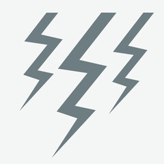 Icon of a lightning symbol, representing power, storms, or energy.
