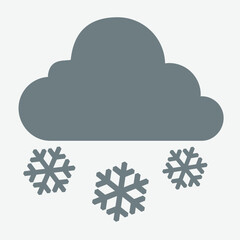 Line drawing of stormy clouds icon for weather-related applications and designs.