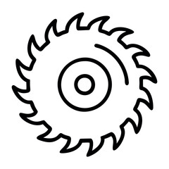 Silhouettes of different circular saw blades, vector
