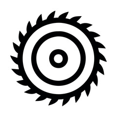 Silhouettes of different circular saw blades, vector
