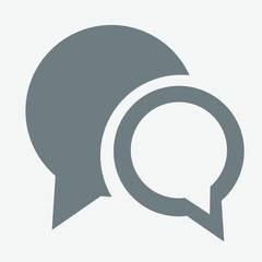 Clear message icon, symbolizing communication, texting, and digital correspondence.