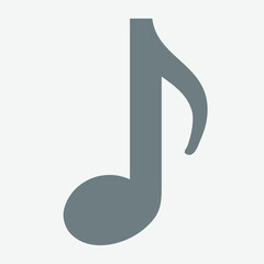 Classic music note icon, symbolizing melody, rhythm, and musical expression.