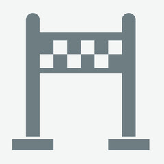 Dynamic racing flag icon, symbolizing speed, competition, and victory.