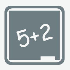 Fototapeta premium School board icon, representing education, teaching, classrooms, and academic instruction.