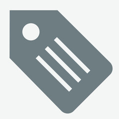 SEO tags icon, symbolizing search engine optimization, metadata, and keywords.