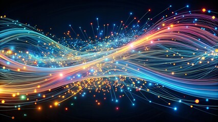 Fototapeta premium Data Stream Flow Visualizations file .