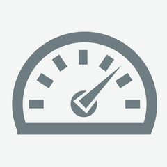 Speed meter icon, representing speed tracking, measurement, and performance evaluation.
