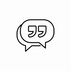 Naklejka premium Quote bubble conversation speech icon vector sign