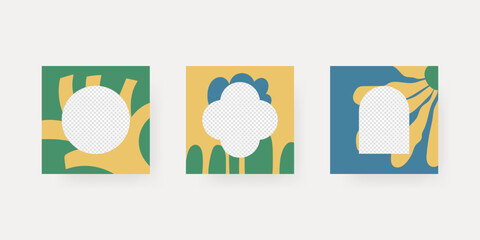 Modern social media post template. Creative vector design for online promotion. Digital banner design. Vector illustration.