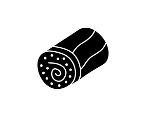 creative details Beach Towel Rolled Up Like a Sushi Roll Icon vector illustration
