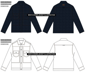 MEN DENIM JACKET vector