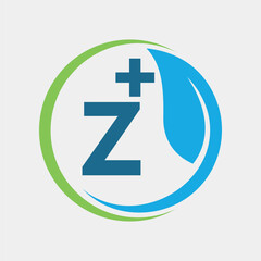 Obraz premium Z Letter With Clinical Health Care Logo