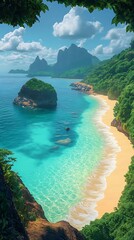 Fototapeta premium Cracked Surface with Fiery Red Glow in Fissures