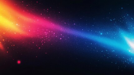 Cosmic Nebula Dual Light Source Composition, Glowing Particles, Abstract Background, Space, Fantasy Space, Abstract