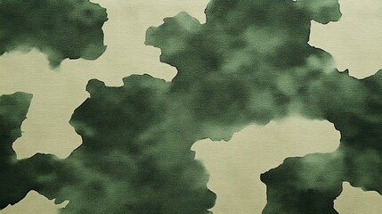 Abstract Watercolor Camo Green and Beige Texture, Pattern Design, Camouflage, Watercolor Painting Camouflage, Texture