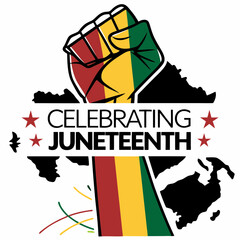 Juneteenth Celebration SVG | Black Power Fist Design