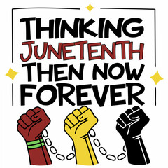 Juneteenth 1865 Fist SVG | Thinking Then Now Forever Design
