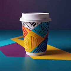 Eco hot disposable coffee cup mockup