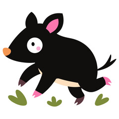 vector illustration of a cartoon fox