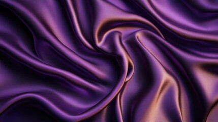 Obraz premium Shimmering purple silk fabric draped elegantly with soft folds and smooth texture captured in close detail