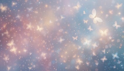 Obraz premium Butterflies dancing in a dreamy pastel sky nature aesthetic digital art serene atmosphere abstract view whimsical concept