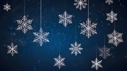 Snowflakes on a blue background