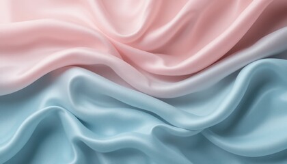 Fototapeta premium Elegant flow of silk fabric in soft pastel colors studio setting textile photography serene atmosphere close-up view fashion and design concept