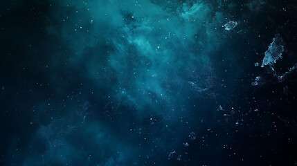 Obraz premium Deep Space Nebula with Blue and Aqua Tones