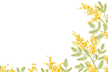 ミモザの花のフレーム1