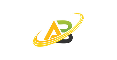 Initial AB Logo Design Vector 