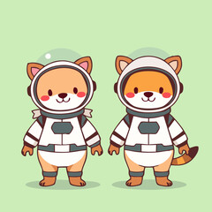 Minimalist Space Animals Clipart