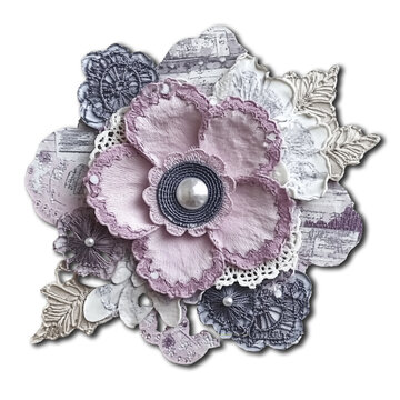 fabric quiling rose soft purple