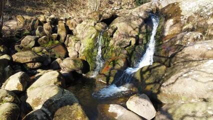 waterfall in the mountains