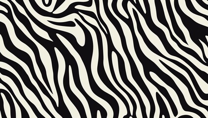 A modern seamless pattern features wavy and swirled brush strokes, bold curved lines, and ornamental squiggles