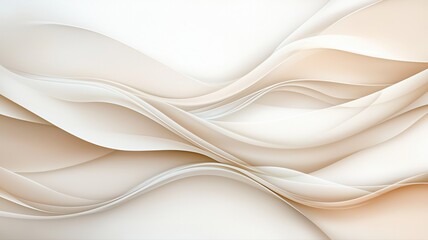 Obraz premium Elegant abstract wave pattern in soft beige tones, perfect for backgrounds or design elements.