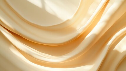 Beige Fabric Drape with Soft Shadows and Light Texture