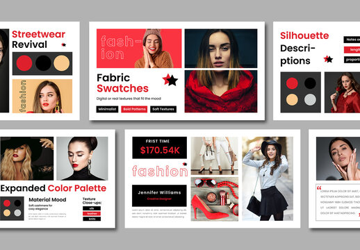 Black and Red Fashion Moodboards