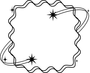 Minimalist aesthetic line frame